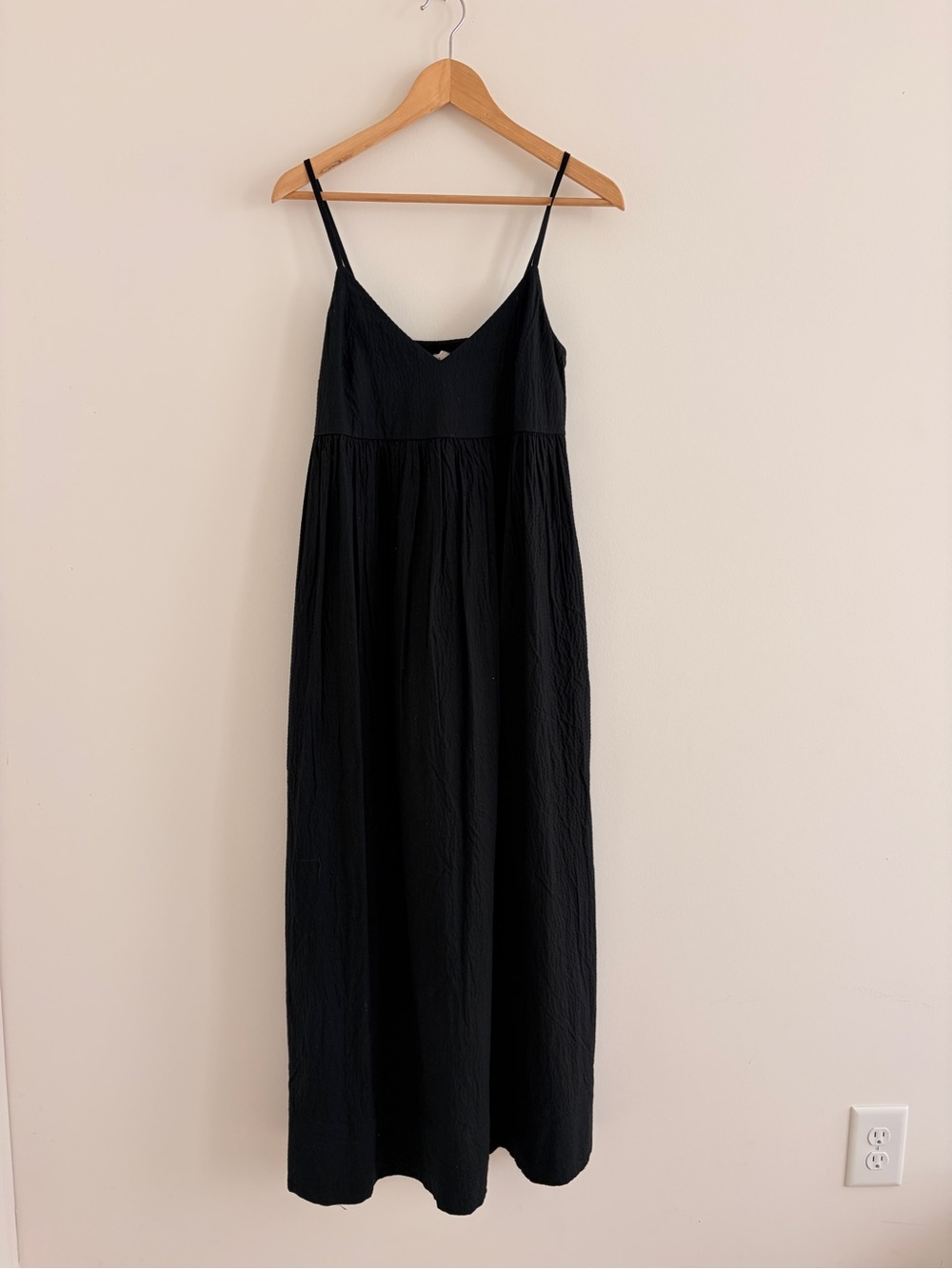 Black Spaghetti-Strap Maxi Dress